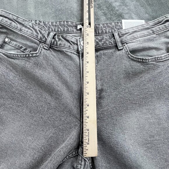 H&M Jeans Women 16 Gray Slim Regular Waist Ankle Length Light Wash Stretch Denim - Picture 11 of 13